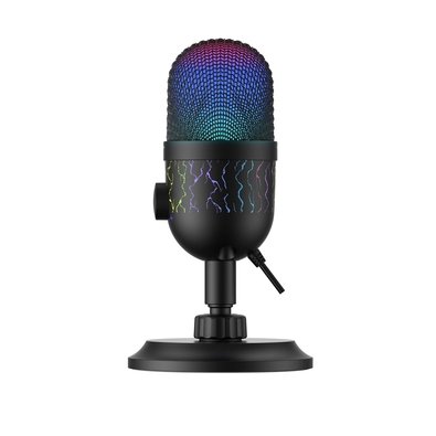Microfone Gamer Havit GK52, RGB, Cardioide, Conexão 3.5mm
