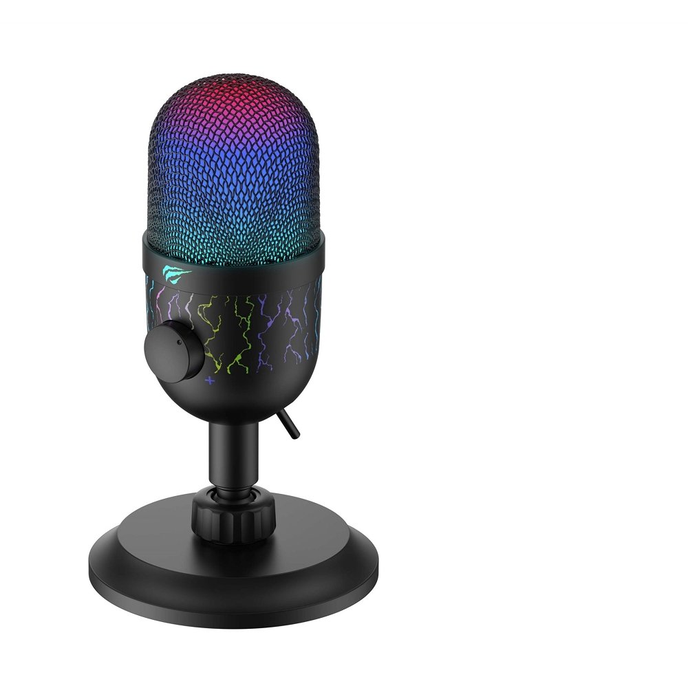 Microfone Gamer Havit GK52, RGB, Cardioide, Conexão 3.5mm, Preto - GK52 - view 2
