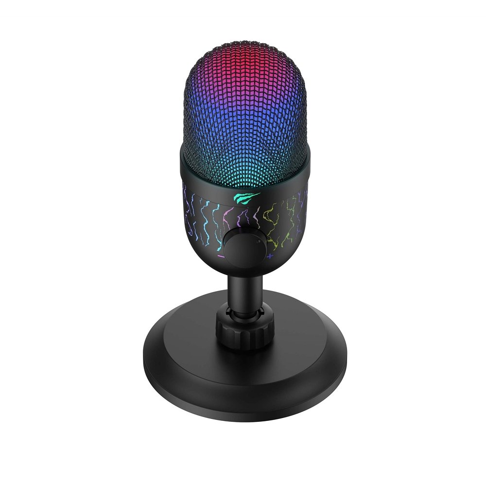 Microfone Gamer Havit GK52, RGB, Cardioide, Conexão 3.5mm, Preto - GK52 - view 3