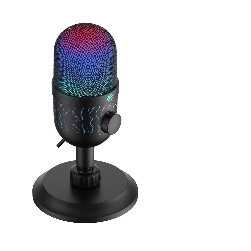 Microfone Gamer Havit GK52, RGB, Cardioide, Conexão 3.5mm, Preto - GK52 - view 4