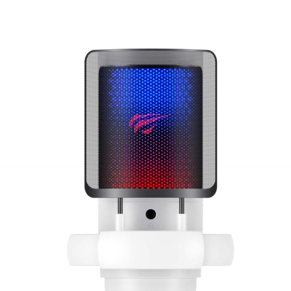 Microfone Gamer Havit GK50, RGB, Cardioide, Conexão USB-C, Branco - GK50 White - view 3