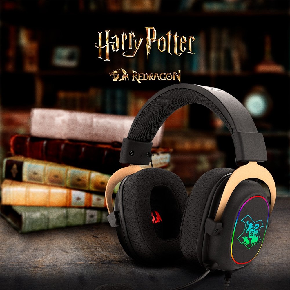 Headset Gamer ( Balão.info) Harry Potter Zeus 7.1, Edição Especial, Preto e Dourado - ( Balão.info)-510 RGB - foto 10