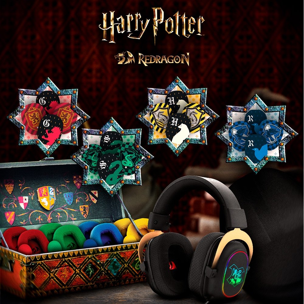 Headset Gamer ( Balão.info) Harry Potter Zeus 7.1, Edição Especial, Preto e Dourado - ( Balão.info)-510 RGB - foto 11