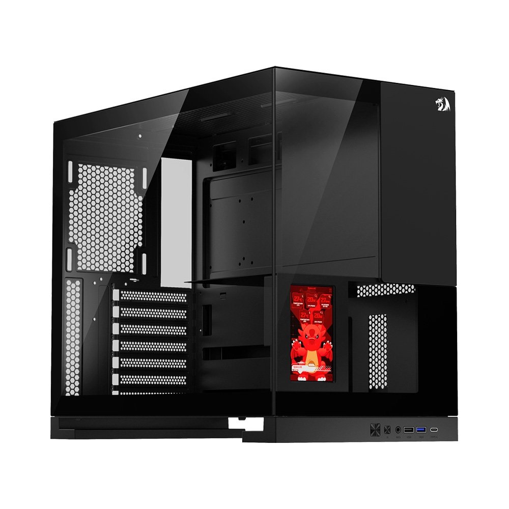 Gabinete Gamer Redragon Eternal Pro, Mid Tower, ARGB, ATX, Lateral em Vidro, Preto - CA-613B