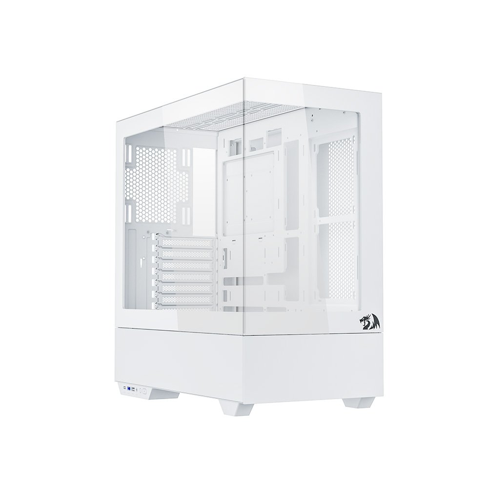 Imagem 5 de 9 do produto Gabinete Gamer Redragon Reflect Pro, Mid Tower, ARGB, ATX, Frontal e Lateral em Vidro, Sem FANs, Branco - CA-607W