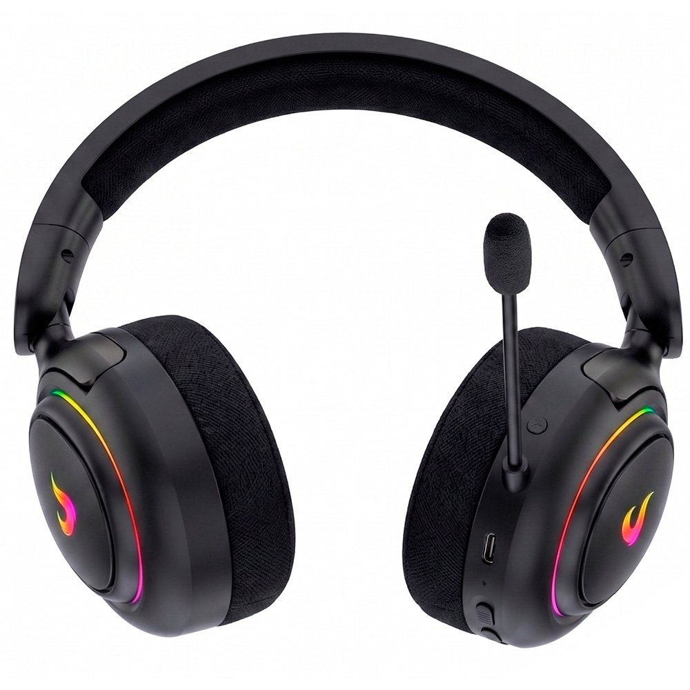 Headset Gamer ( Balão.info) Nova 01, Surround 7.1, Drivers de 40mm, Microfone Removível, USB, RGB, Preto - RM-HS-NV-01-FB - foto 3