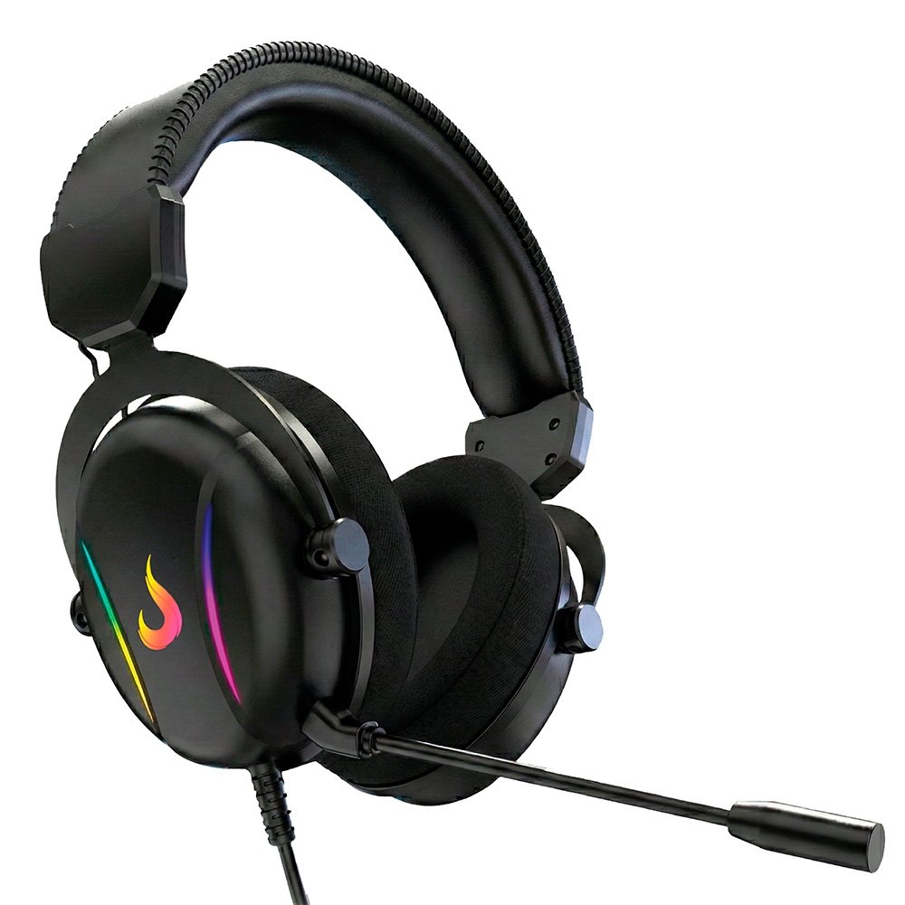 Headset Gamer ( Balão.info) Nova 02, Surround 7.1, Drivers de 40mm, Microfone Removível, USB, RGB, Preto, RM-HS-NV-02-FB - foto 2