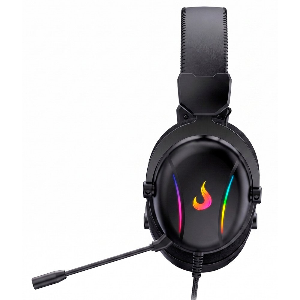 Headset Gamer ( Balão.info) Nova 02, Surround 7.1, Drivers de 40mm, Microfone Removível, USB, RGB, Preto, RM-HS-NV-02-FB - foto 3