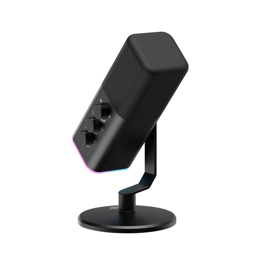 Microfone Gamer De Mesa Rise Mode Noisy Cube 01, RGB, USB, Preto - RM-MNC-01-B - view 4