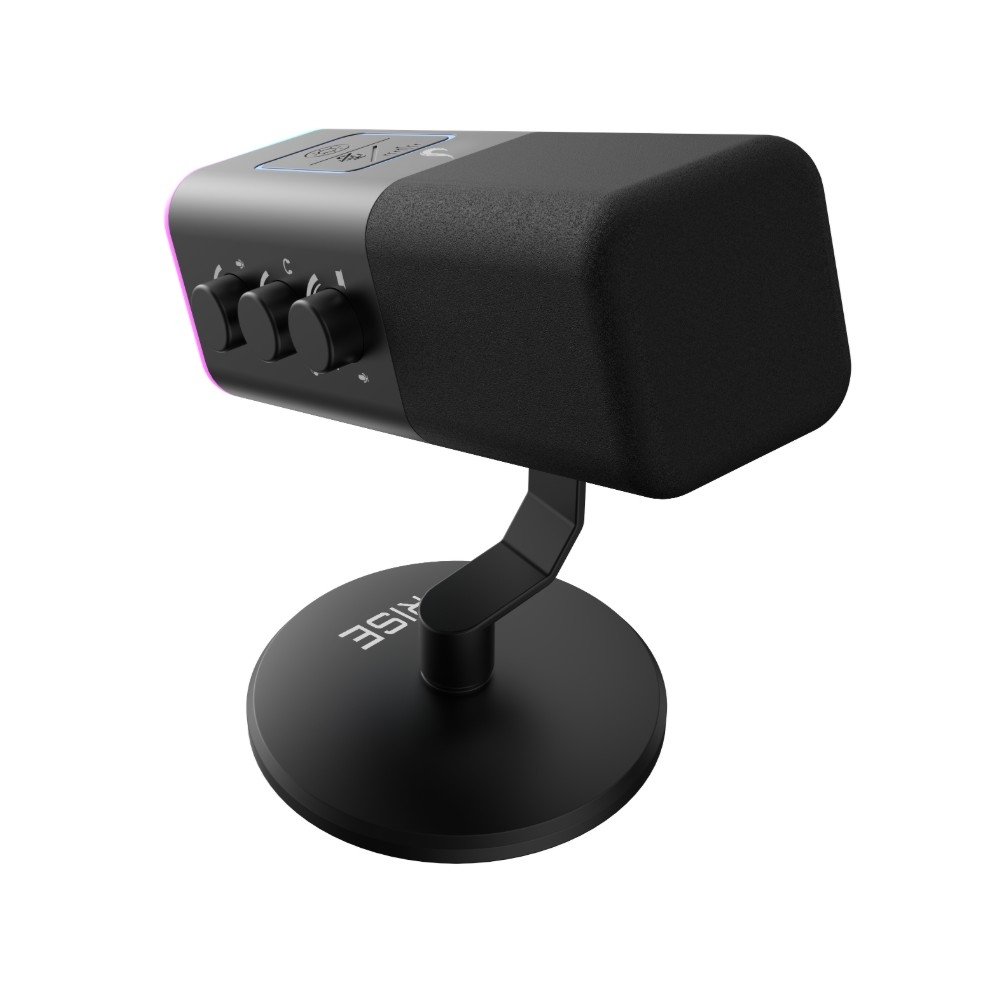 Microfone Gamer De Mesa Rise Mode Noisy Cube 01, RGB, USB, Preto - RM-MNC-01-B - view 8