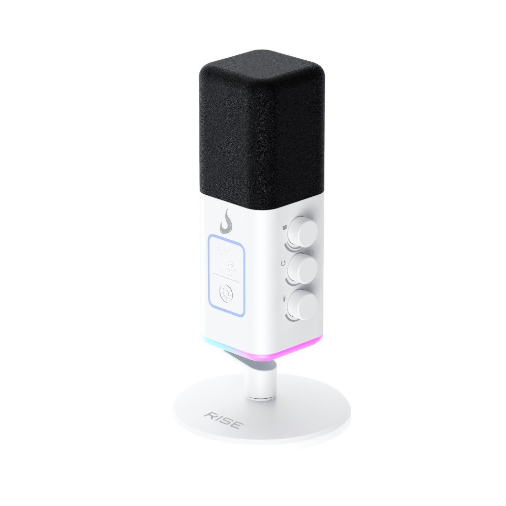Microfone Gamer De Mesa ( Balão.info) Noisy Cube 01, RGB, USB, Branco - RM-MNC-01-W - foto 3