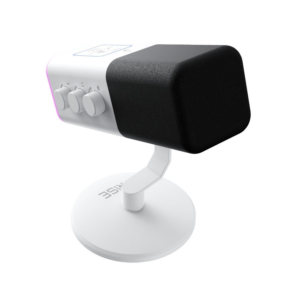 Microfone Gamer De Mesa ( Balão.info) Noisy Cube 01, RGB, USB, Branco - RM-MNC-01-W - foto 7
