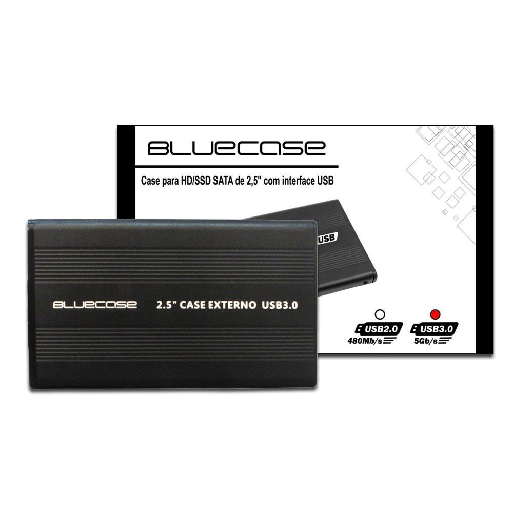 Case Bluecase p/ HD 2,5´ USB 3.0 PRETO - BCSU301 Case Bluecase p/ HD 2,5´ USB 3.0 PRETO - BCSU301