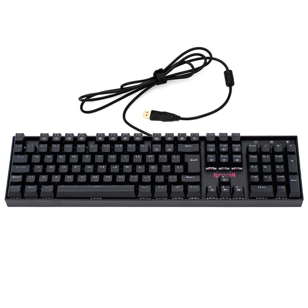 Imagem 4 de 5 do produto Teclado Gamer Redragon Mecânico Mitra com Anti-Ghost K551 RGB, Switch Outemu Red, ABNT2, Preto - K551RGB-1 (PT-RED)