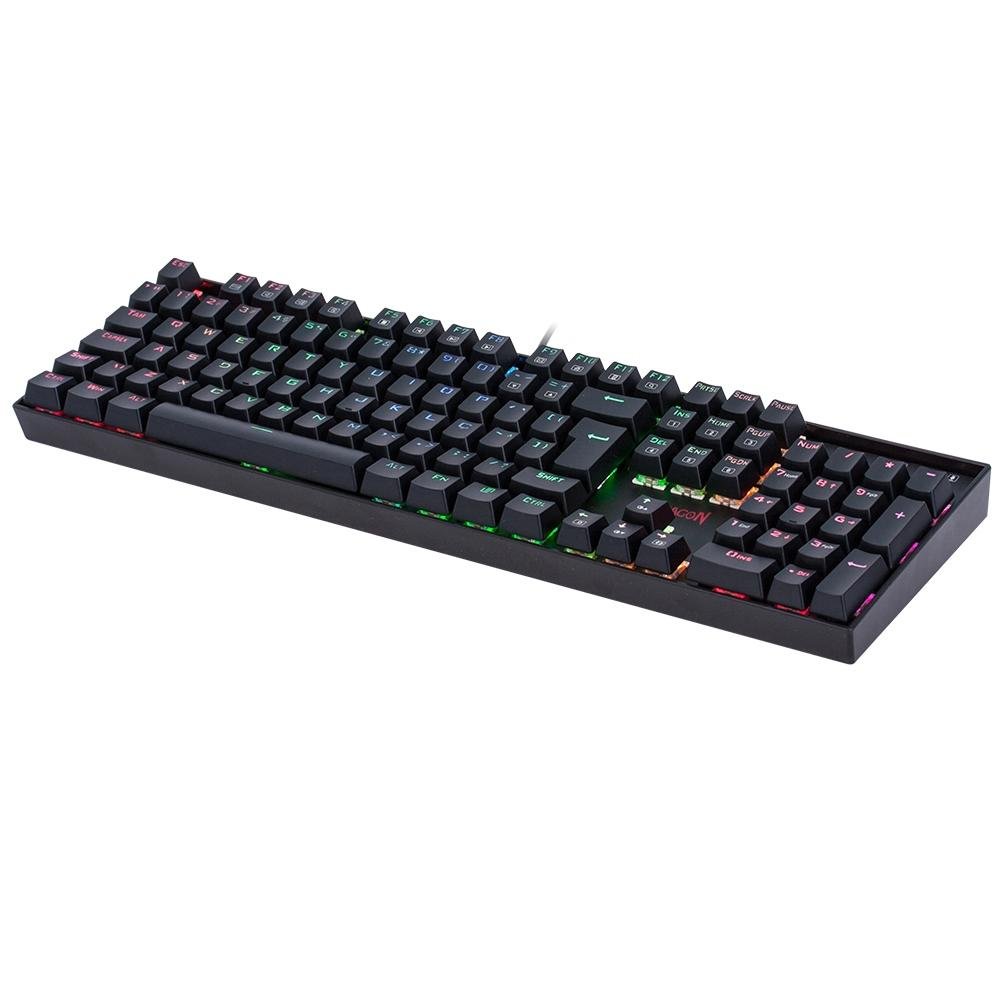 Imagem 3 de 5 do produto Teclado Gamer Redragon Mecânico Mitra com Anti-Ghost K551 RGB, Switch Outemu Red, ABNT2, Preto - K551RGB-1 (PT-RED)