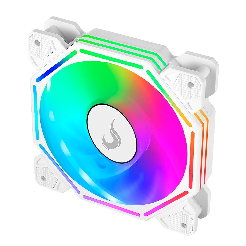 Ventoinha Rise Mode Hex Turbine PWM Reverse, 120mm, ARGB, Branco - RM-H-ARGB-TOR-W-RV - view 4