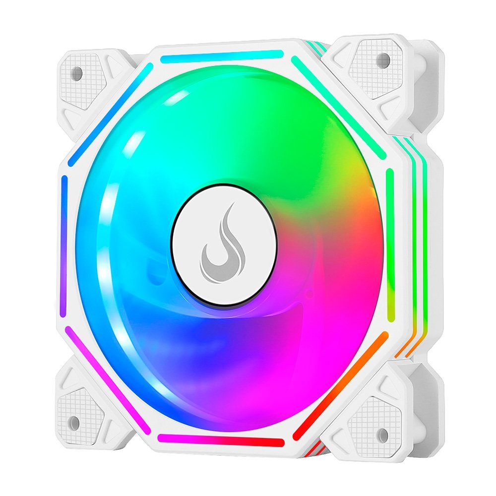 Ventoinha Rise Mode Hex Turbine PWM Reverse, 120mm, ARGB, Branco - RM-H-ARGB-TOR-W-RV - view 3