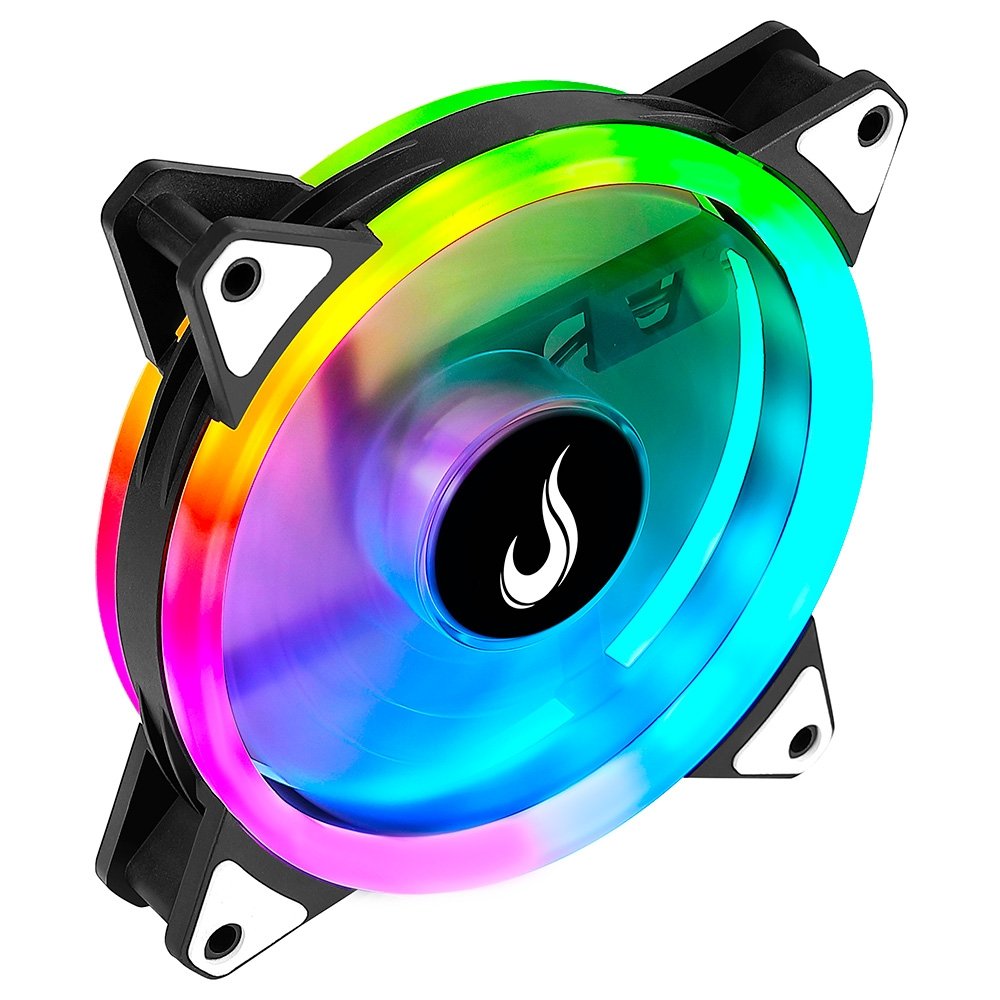 Imagem 3 de 5 do produto Ventoinha Rise Mode Galaxy Turbine PWM, 120mm, ARGB, Preto - RM-G-ARGB-TUR-B