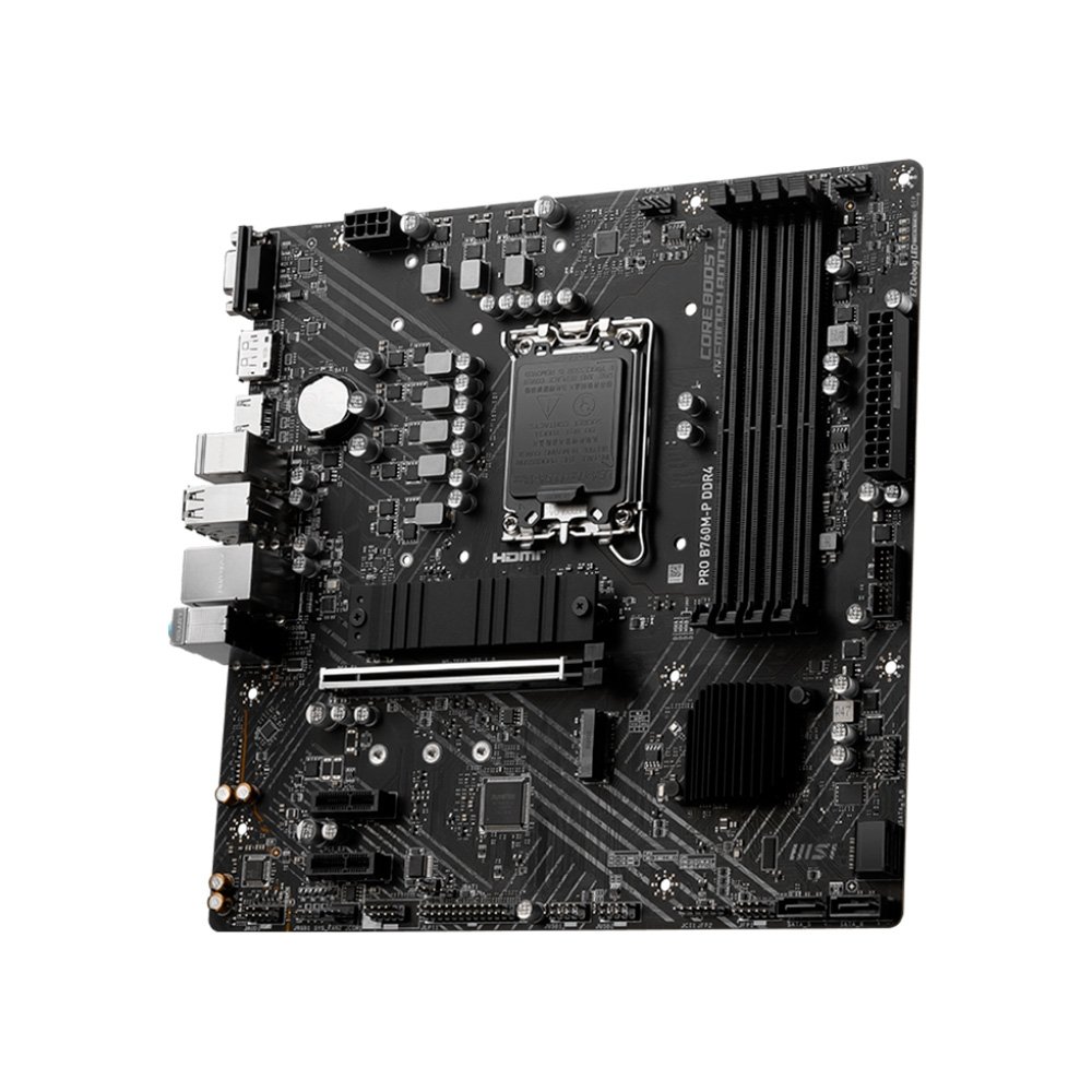 Placa-Mãe MSI PRO B760M-P, Intel B760, DDR4, Preto - PRO B760M-P DDR4 - view 3