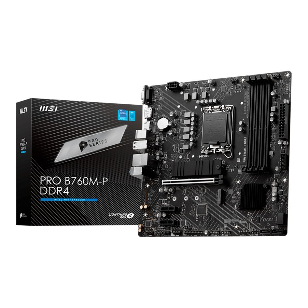 Placa-Mãe MSI PRO B760M-P, Intel B760, DDR4, Preto - PRO B760M-P DDR4