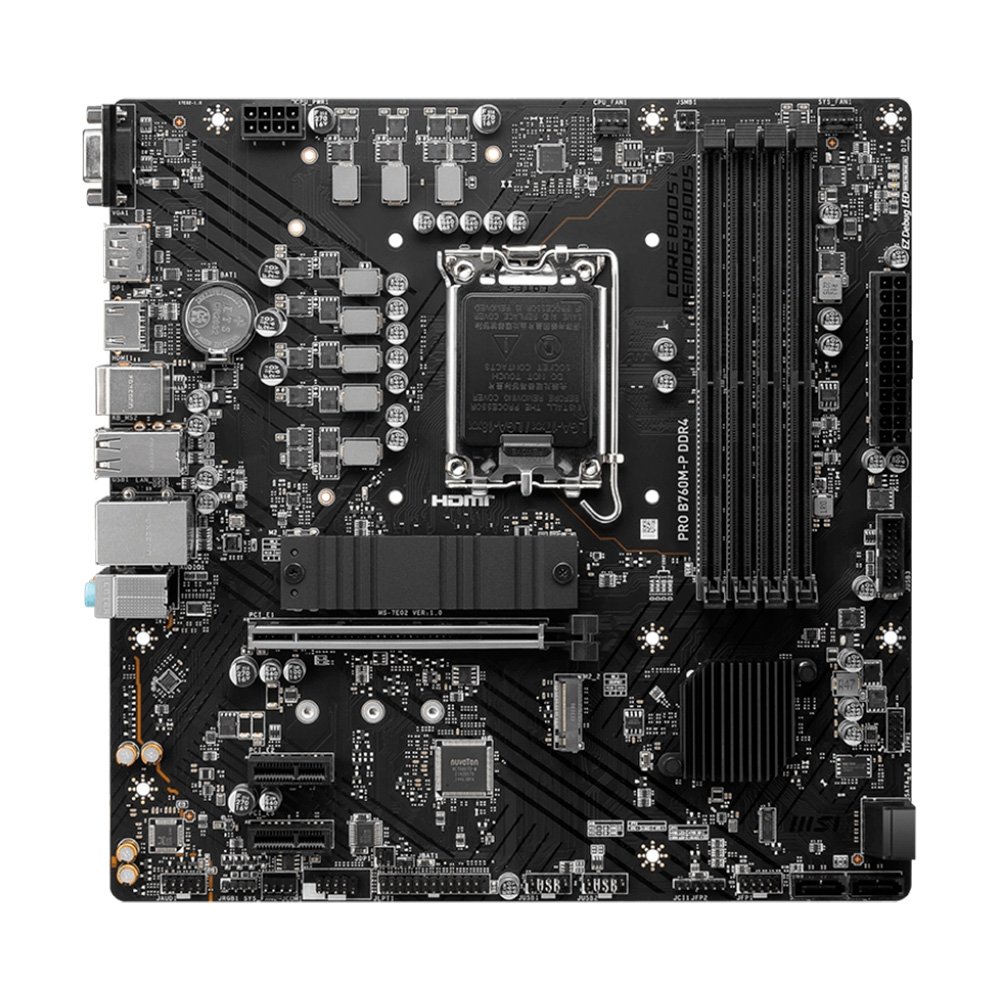Placa-Mãe MSI PRO B760M-P, Intel B760, DDR4, Preto - PRO B760M-P DDR4 - view 2