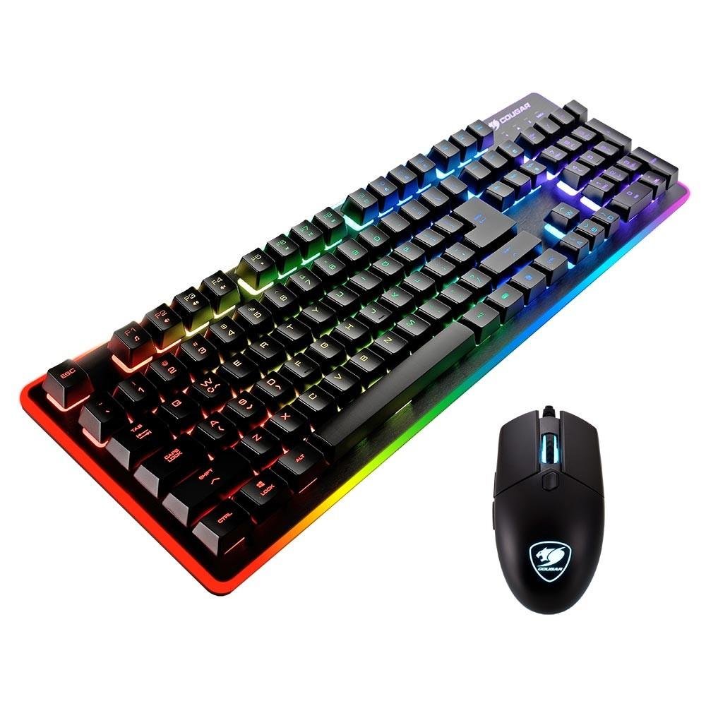 Teclado e Mouse Gamer Cougar Semi Mecânico RGB ABNT2 Deathfire EX Teclado e Mouse Gamer Cougar Semi Mecânico RGB ABNT2 Deathfire EX
