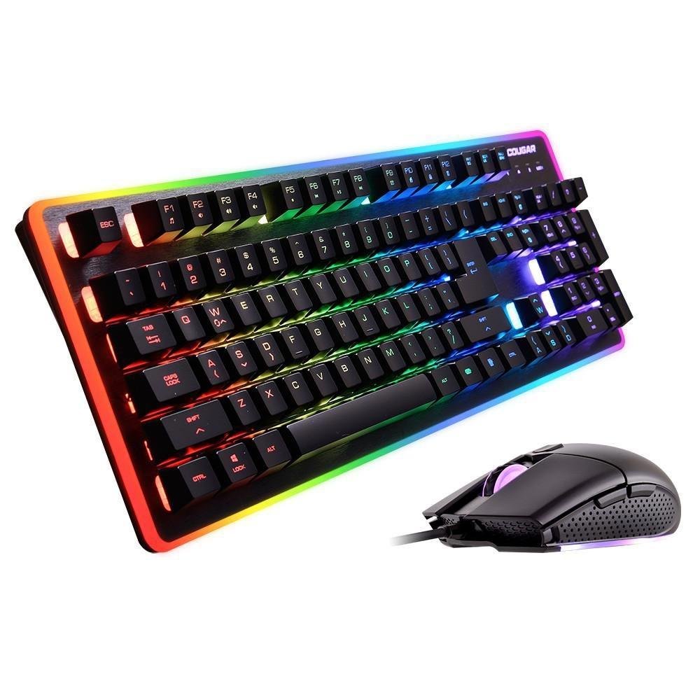 Teclado e Mouse Gamer Cougar Semi Mecânico RGB ABNT2 Deathfire EX Teclado e Mouse Gamer Cougar Semi Mecânico RGB ABNT2 Deathfire EX