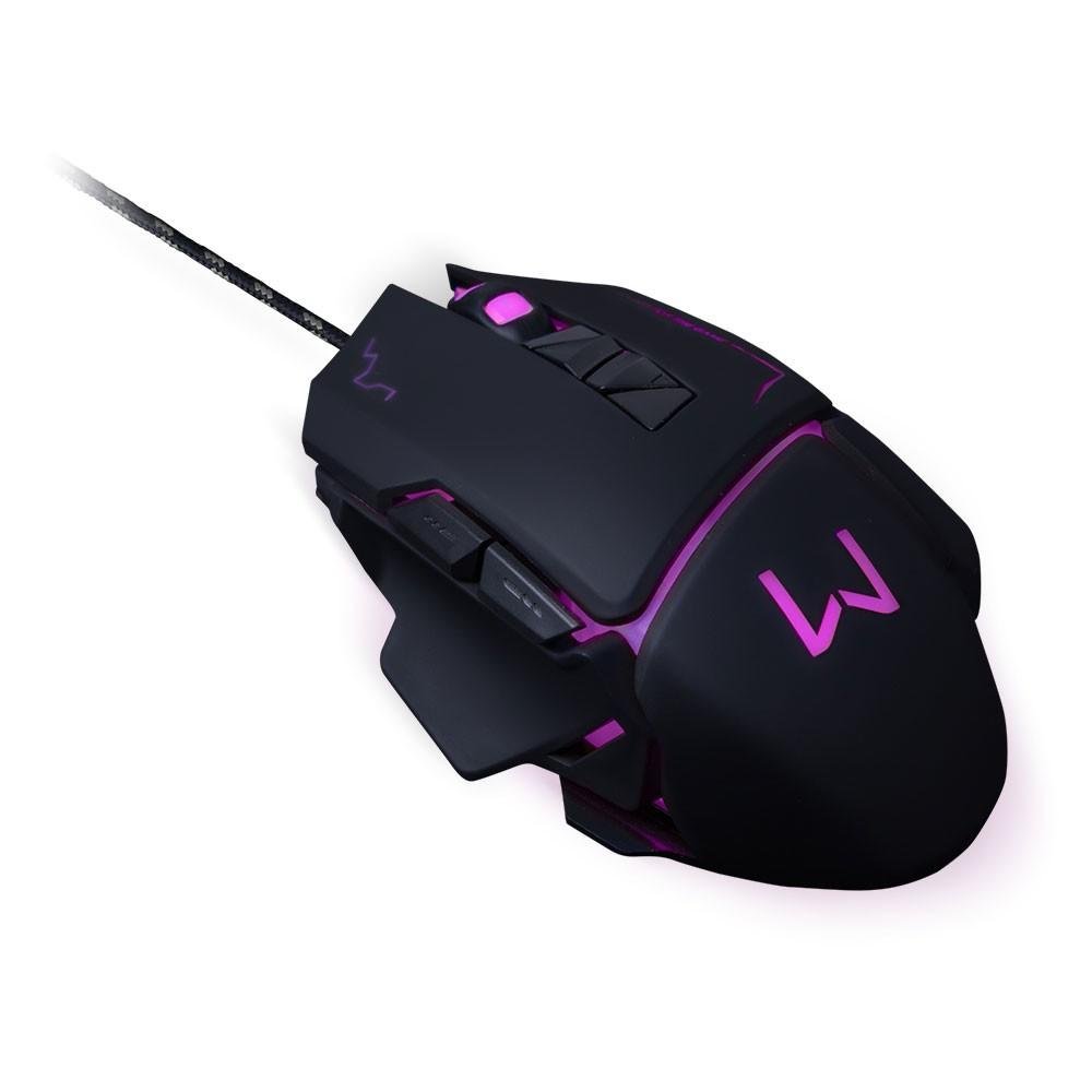 Imagem 4 de 8 do produto Mouse Gamer Warrior 3200DPI 7 Botões Preto com LED - MO261