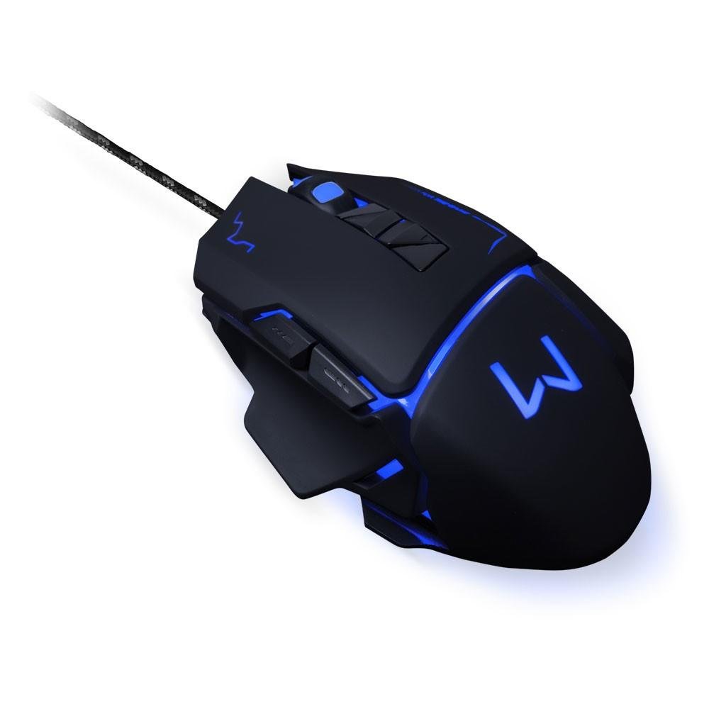 Imagem 5 de 8 do produto Mouse Gamer Warrior 3200DPI 7 Botões Preto com LED - MO261
