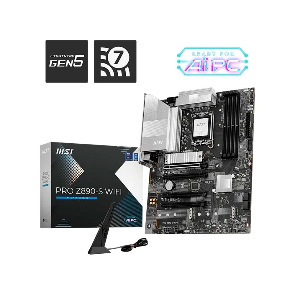 Placa-Mãe MSI PRO Z890-S WIFI, Intel, LGA 1851, ATX, DDR5, Wi-Fi - Z890SWIFI - view 5