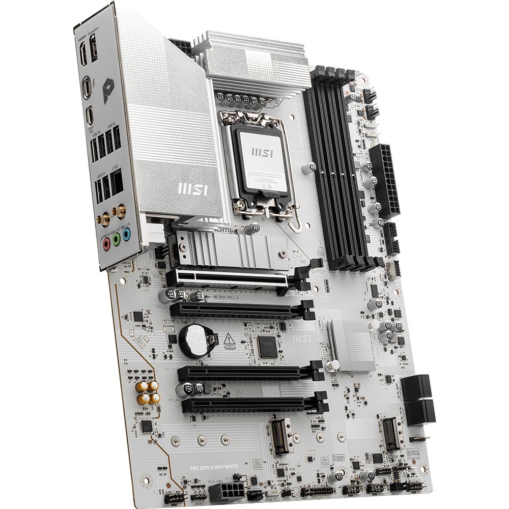 Placa-Mãe MSI PRO Z890-S WIFI, Intel, LGA 1851, ATX, DDR5, Wi-Fi, Branca - Z890SWHITEWIFI - view 3
