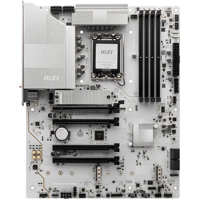 Placa-Mãe MSI PRO Z890-S WIFI, Intel, LGA 1851, ATX, DDR5, Wi-Fi, Branca - Z890SWHITEWIFI