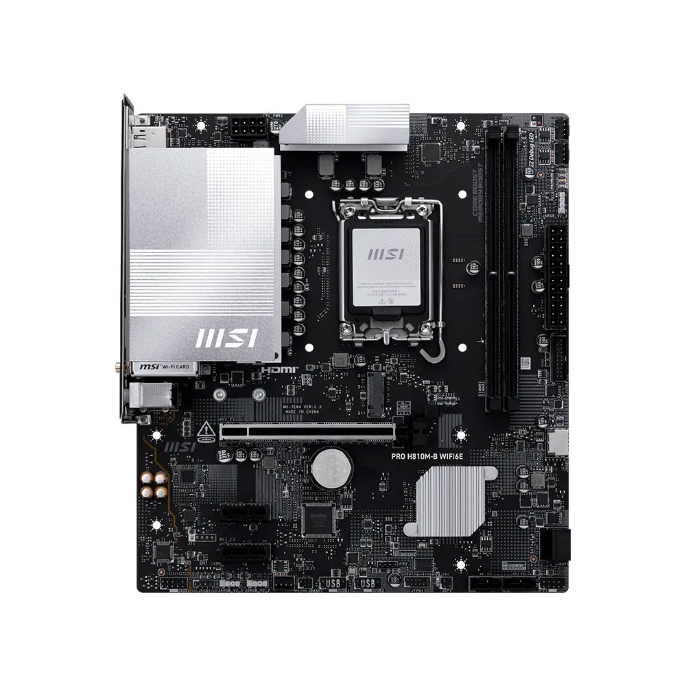 Placa-Mãe MSI PRO H810M-B WIFI6E, Intel, LGA 1851, Micro-ATX, DDR5, Wi-Fi - PROH810MBWIFI6E 4