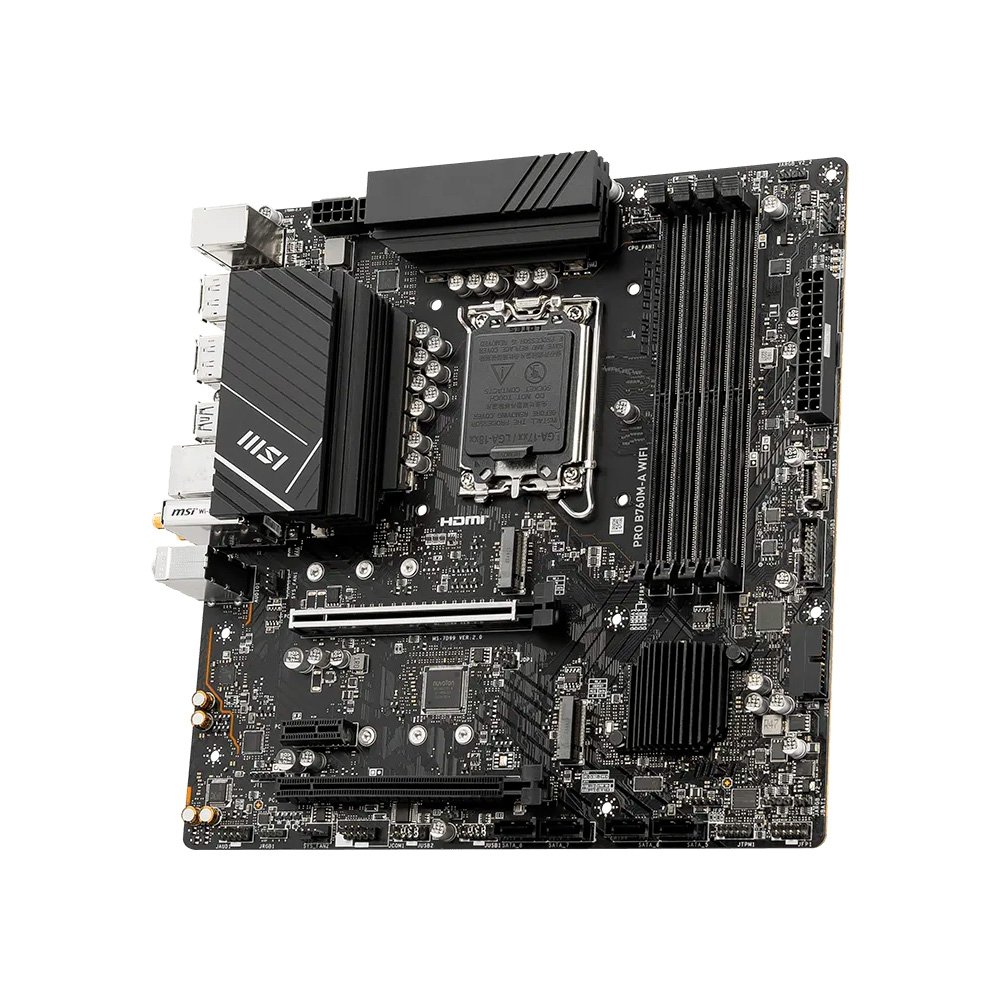 Placa-Mãe MSI PRO B760M-A WIFI, Intel, LGA 1700, Micro-ATX, DDR5, Wi-Fi - PROB760MAWIFI - view 2