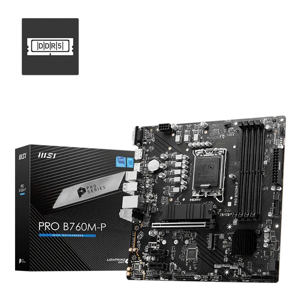 Placa-Mãe MSI PRO B760M-P, Intel, LGA 1700, Micro-ATX, DDR5 - PROB760P - view 5