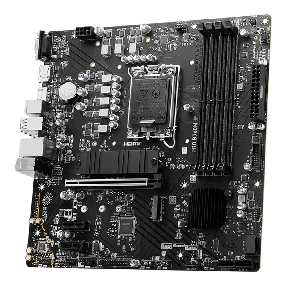Placa-Mãe MSI PRO B760M-P, Intel, LGA 1700, Micro-ATX, DDR5 - PROB760P - view 2