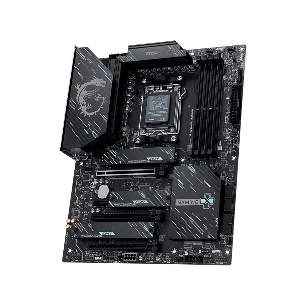 Placa-Mãe MSI X870E GAMING PLUS WIFI, AMD, AM5, ATX, DDR5, Wi-Fi - X870EGPW - view 4
