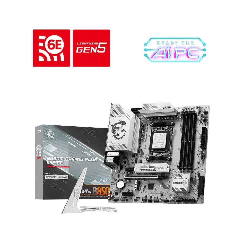Placa-Mãe MSI B850M GAMING PLUS WIFI6E, AMD, AM5, Micro-ATX, DDR5, Wi-Fi - B850MGPWIFI6E - view 5