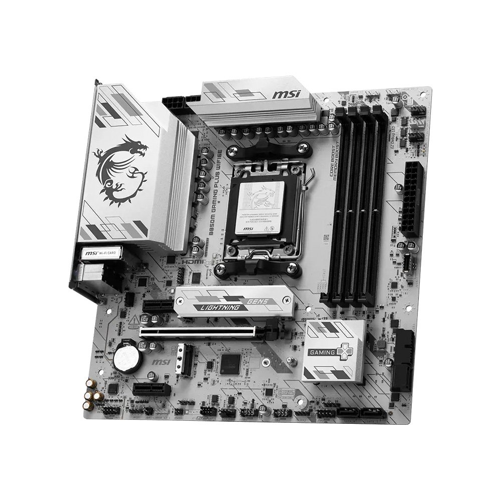 Placa-Mãe MSI B850M GAMING PLUS WIFI6E, AMD, AM5, Micro-ATX, DDR5, Wi-Fi - B850MGPWIFI6E - view 2