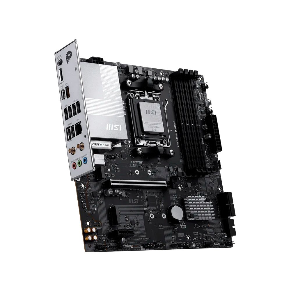 Placa-Mãe MSI PRO B840M-P WIFI6E, AMD, AM5, Micro-ATX, DDR5, Wi-Fi - PROB840M-PWIFI6E - view 3