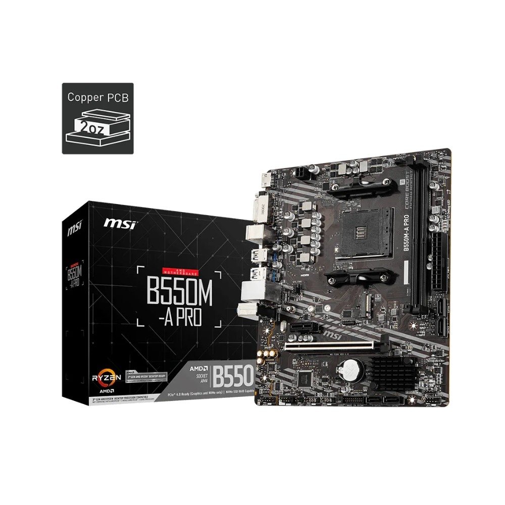 Imagem 5 de 5 do produto Placa-Mãe MSI B550M-A PRO, AMD, AM4, Micro-ATX, DDR4 - B550MAPRO