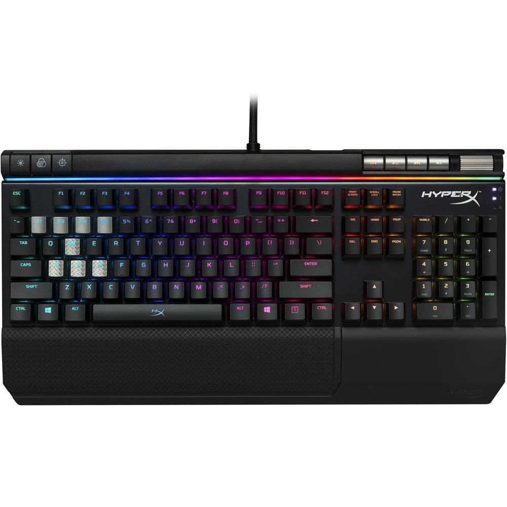 Teclado Mecânico Gamer HyperX Alloy Elite RGB, Switch Cherry MX Blue, US - HX-KB2BL2-US/R2 Teclado Mecânico Gamer HyperX Alloy Elite RGB, Switch Cherry MX Blue, US - HX-KB2BL2-US/R2