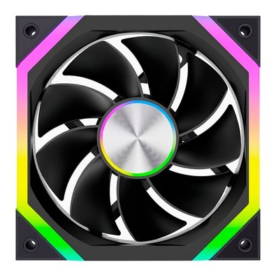 Ventoinha Rise Mode Magneto X Reverse, 120mm, ARGB, Preto - RM-MAX-ARGB-B-RV