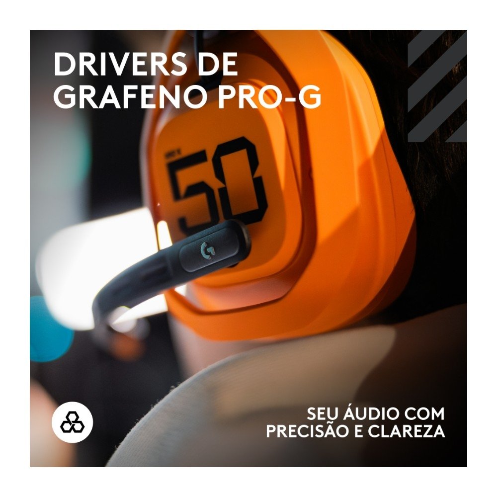 Headset Gamer Sem Fio Logitech G Astro A50 X McLaren Edition + Base Station, Bluetooth e HDMI 2.1 Passthru, para Xbox e PS - 939-002237