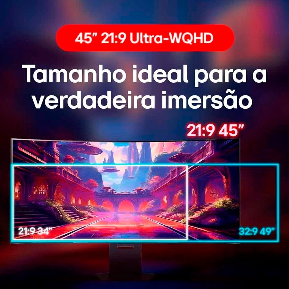 "Monitor Gamer Curvo LG UltraGear OLED 45"" + Volante Logitech G920" - view 5