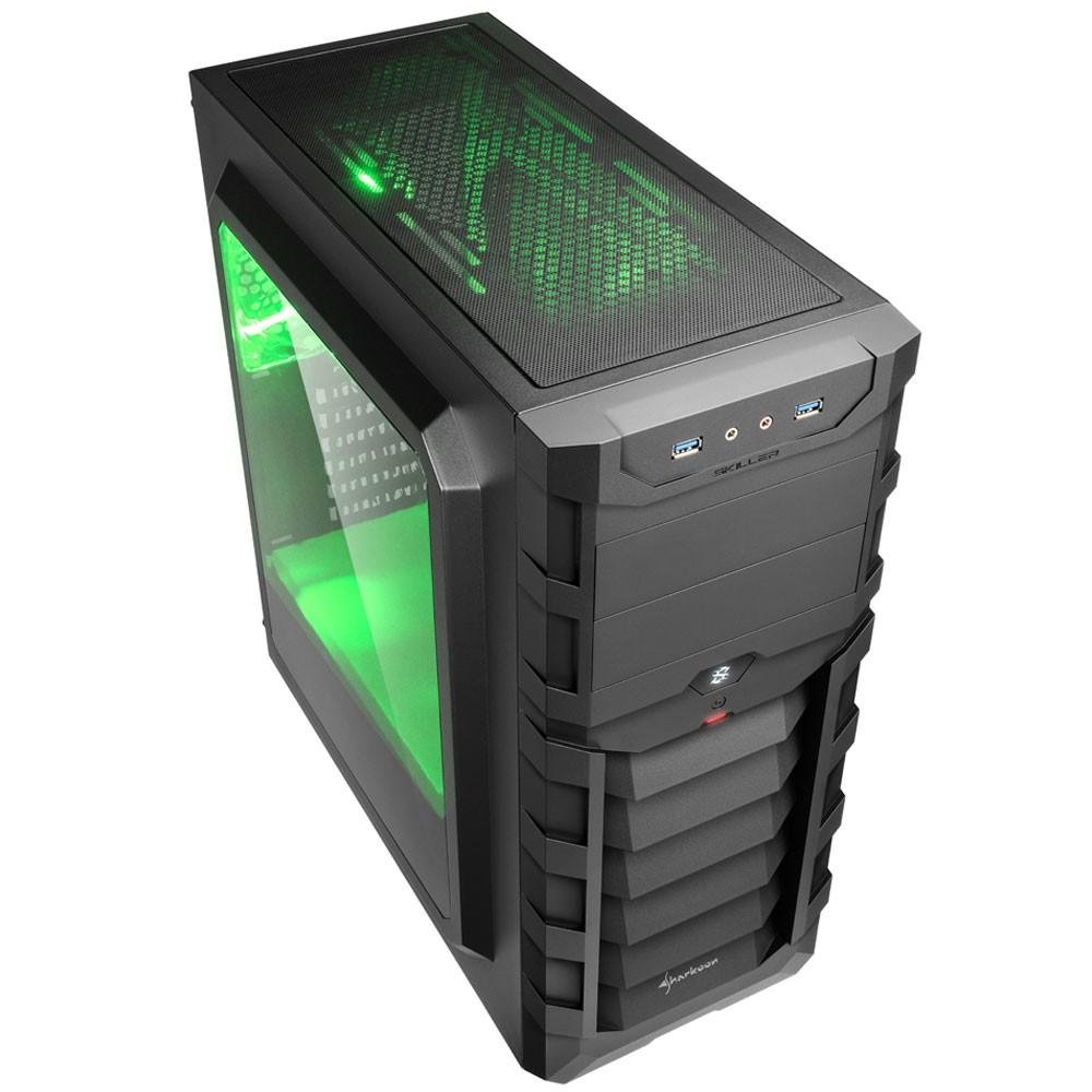 Imagem 3 de 6 do produto Gabinete Sharkoon SKILLER SGC1 Window - Green