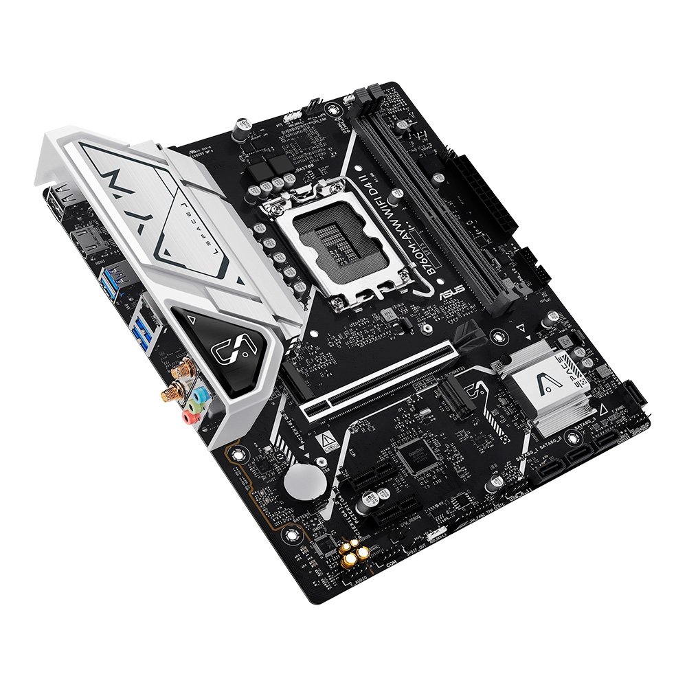 Placa-Mãe ASUS B760M-AYW WIFI D4 II, Intel LGA 1700, mATX, DDR4, Wi-Fi 6, Preto - 90MB1MG0-M0EAY0 - view 6