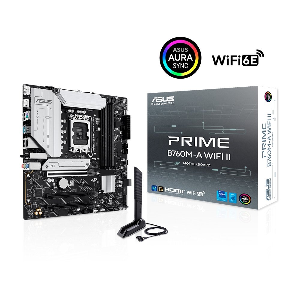 Imagem 10 de 10 do produto Placa-Mãe ASUS PRIME B760M-A II, Intel LGA 1700, mATX, DDR5, Preto - 90MB1NG0-M0EAY0