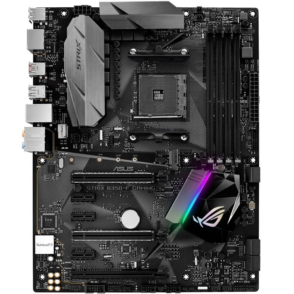 Imagem 4 de 6 do produto Placa-Mãe Asus ROG Strix B350-F Gaming, AMD AM4, ATX, DDR4