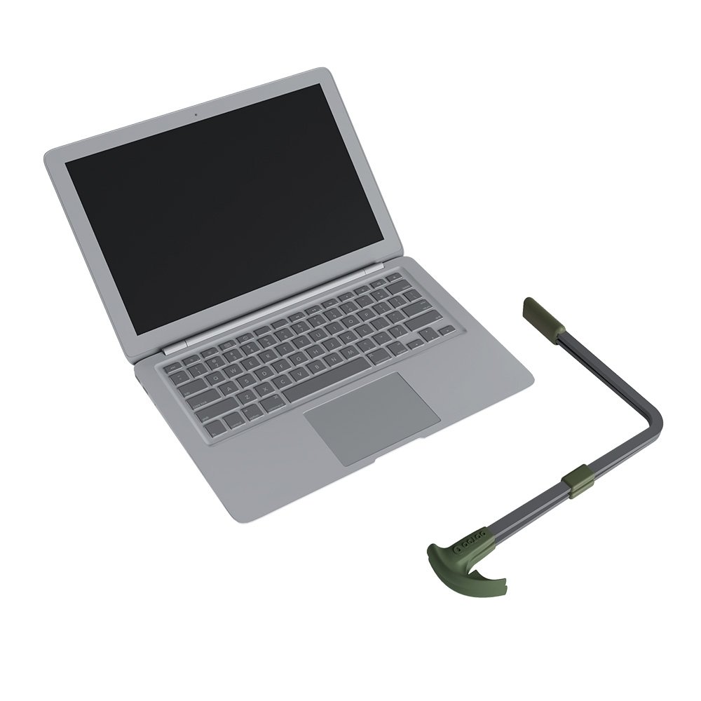 Imagem 5 de 5 do produto Suporte para Notebook e Tablet Octoo LiteStand Note, Titanium e Verde - 9566
